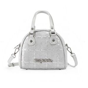 Von Dutch Silver Embroidered Bowling Bag NWT/Dust Bag Y2K Streetwear Style Purse